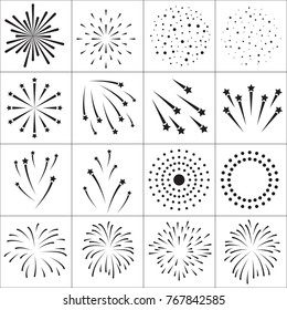 firework flat icons