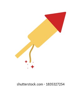 Firework flat style icon design, Celebration festival event holiday party anniversay explosion and festive theme Vector illustration