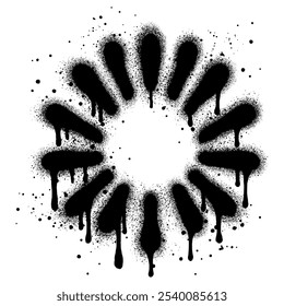 firework graffiti with black spray paint.vector illustration.