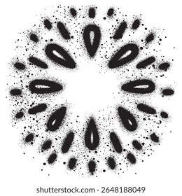 firework graffiti with black spray paint.vector illustration.