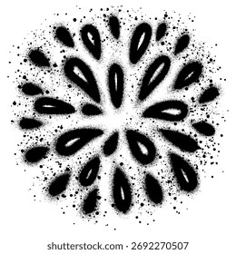 firework graffiti in spray paint style.