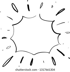 Firework hand drawn