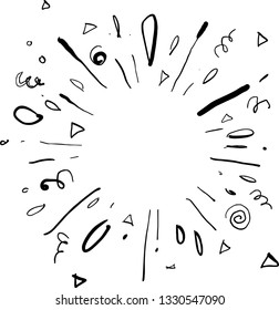firework hand drawn