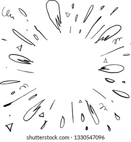 firework hand drawn