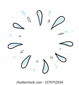 firework hand drawn  white background