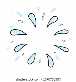 firework hand drawn  white background