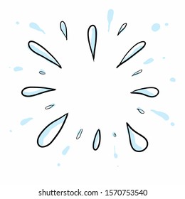 firework hand drawn  white background