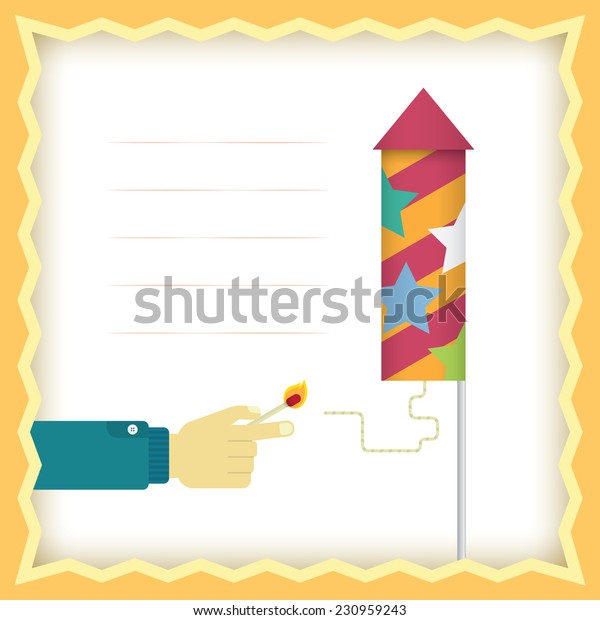 Firework Hand Fire Stock Vector (Royalty Free) 230959243 | Shutterstock