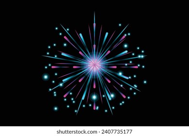 Firework Happy New Year Sticker