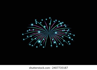 Feuerwerk-Frohes Neujahr-Sticker