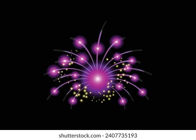 Pegatina de Año Nuevo Feliz de Firework