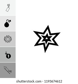 Firework icon. collection of 6 firework filled and outline icons such as . editable firework icons for web and mobile.