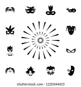 firework icon. Detailed set of carnival masks icons. Premium quality graphic design icon. One of the collection icons for websites, web design, mobile app on white background