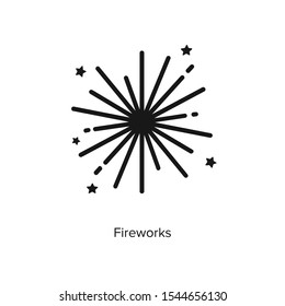 Firework icon, Festival and event, celebrate and party. Vector