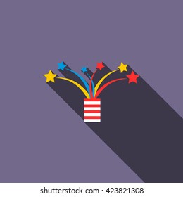 Firework icon in flat style