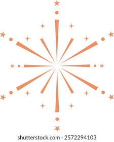 Firework Icon. Happy New Year 2025 Celebration. Flat Vector Illustration