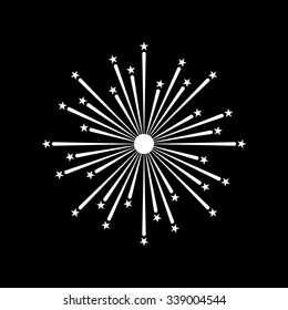 Firework icon. Holiday symbol. Flat Vector illustration