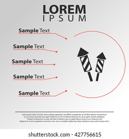 firework icon. firework infographics template
