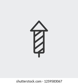 Firework icon isolated on background. Firecracker symbol modern, simple, vector, icon for website design, mobile app, ui. Vector Illustration