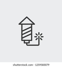 Firework icon isolated on background. Firecracker symbol modern, simple, vector, icon for website design, mobile app, ui. Vector Illustration