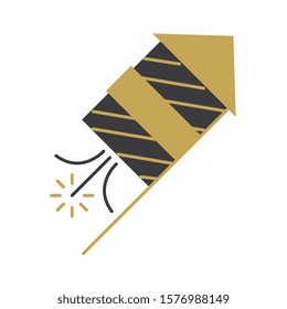 firework icon isolated over white background. vector illustration