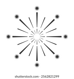 Firework icon isolated vector illustration on white background.