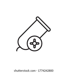 firework icon outline design vector illustration black style. isolated on white background