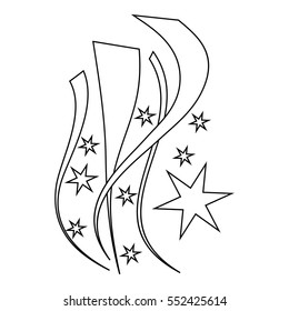 Firework icon. Outline illustration of firework vector icon for web