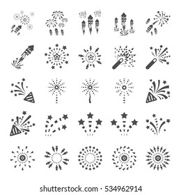 Firework Icon Set 13, Vector Eps10.