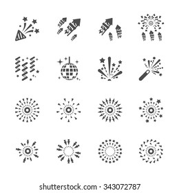 firework icon set 9, vector eps10.