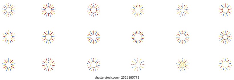 Firework Icon Set. Confetti Icon Set. Fireworks icon collection. Set of firework, firecracker, confetti icons. Fireworks, sparkler, salute, petard, firecracker icons. Celebration and holiday icons.