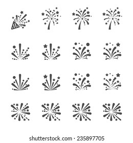 Firework Icon Set, Vector Eps10.