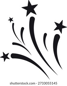 Firework icon simple vector isolated on white background
