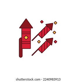 the firework icon is suitable for your web, apk or project with a chinese new year theme