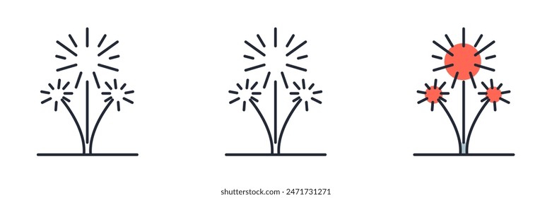 Firework Icon theme symbol vector illustration isolated on white background