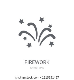Firework icon. Trendy Firework logo concept on white background from Christmas collection. Suitable for use on web apps, mobile apps and print media.