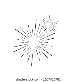 firework icon, vector