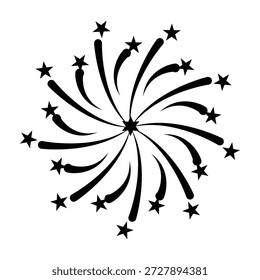Ilustração de design de vetor de ícone do Firework