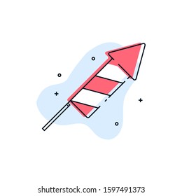 firework icon vector. flat design illustration