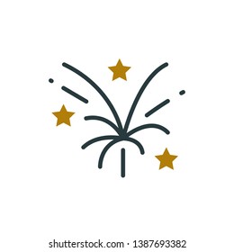 firework icon vector flat style design