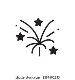 firework icon vector glyph style design