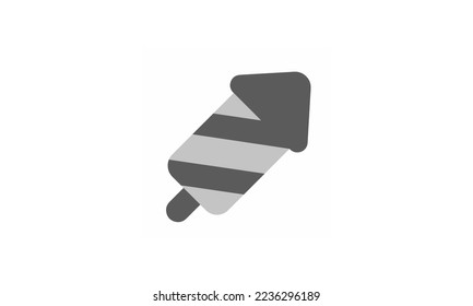 firework icon vector illustration Black and white and decorative elements. Christmas holiday 
