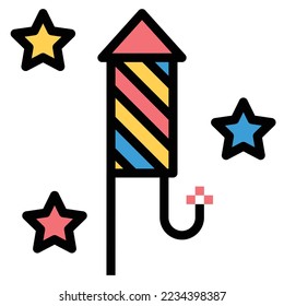  Firework Icon Vector Illustration , celebration, sparkle, party happy new year