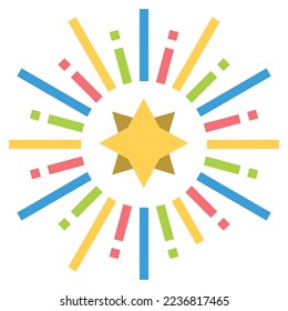  Firework Icon Vector Illustration , celebration, sparkle, party happy new year
