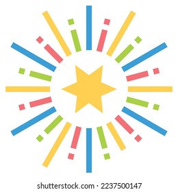  Firework Icon Vector Illustration , celebration, sparkle, party happy new year