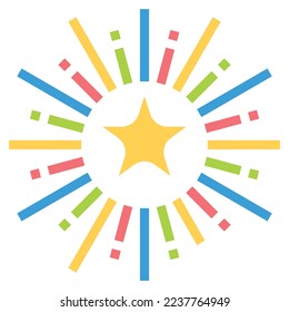 Firework Icon Vector Illustration , celebration, sparkle, party happy new year