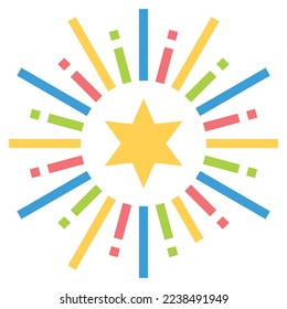  Firework Icon Vector Illustration , celebration, sparkle, party happy new year