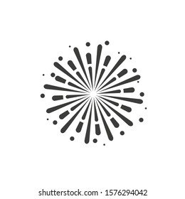 Firework icon. Vector illustration in flat design