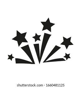 Firework icon. Vector illustration in flat design