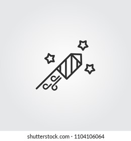 firework icon vector line